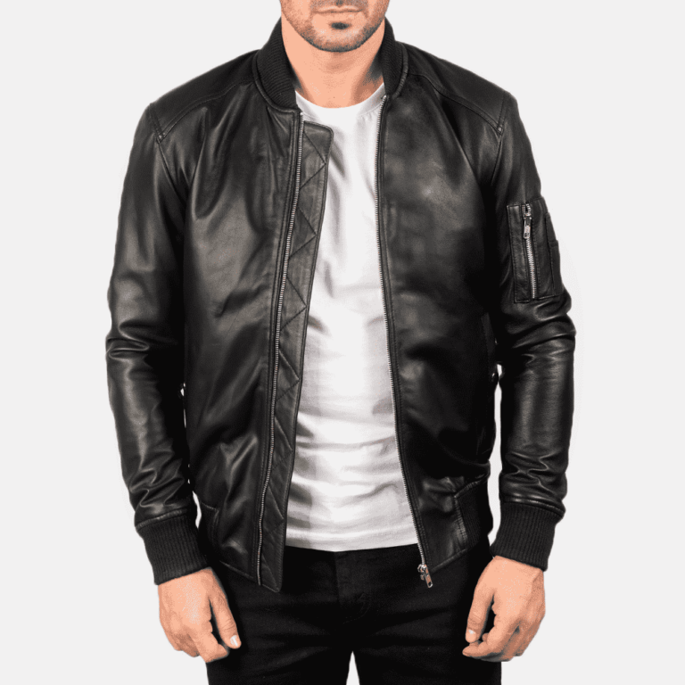 Style with Bomber Leather Jacket Men Outfit Ideas